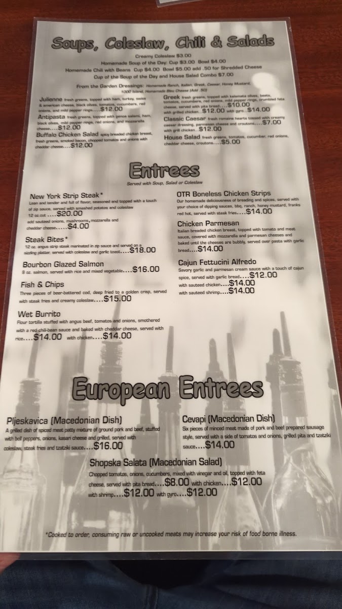 On the Rocks Bar & Grill Menu - Image 2