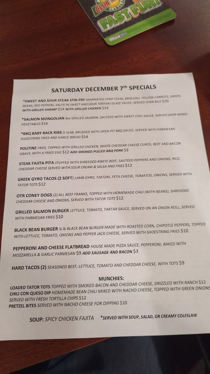 On the Rocks Bar & Grill Menu - Image 4